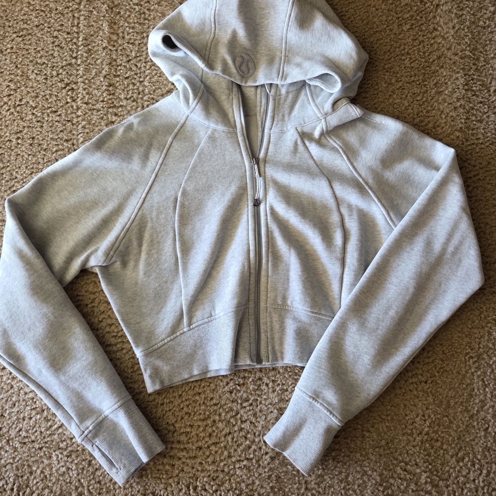 Gray Women's Cropped Hoodie